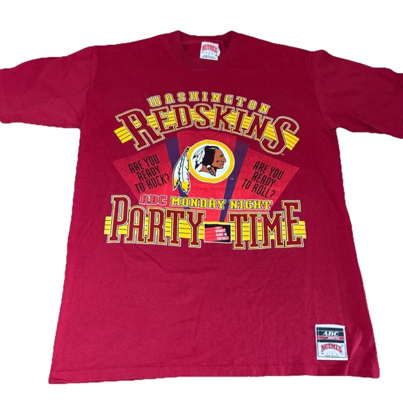 Vintage Nutmeg 90s Washington Redskins Monday Night Football MNF NFL T-Shirt - Picture 1 of 9